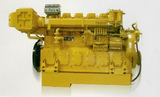 Moteurs marins 6 cylindres Jinan 6190 avec structure en ligne et certification SGS