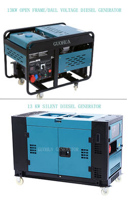 Générateur portable diesel 2 cylindres refroidi à l'air de 13 kW 4 temps sur demande personnalisée