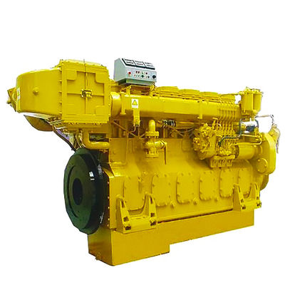 Moteurs marins 6 cylindres Jinan 6190 avec structure en ligne et certification SGS