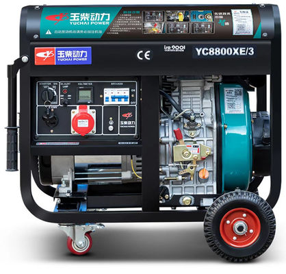 Générateur diesel silencieux pour ménage de 5/6/8/10kw avec sortie AC à trois phases