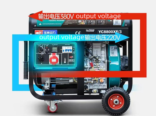 Générateur diesel silencieux pour ménage de 5/6/8/10kw avec sortie AC à trois phases