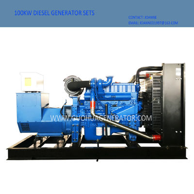 Générateur diesel de 100 kW sans pinceau Genset refroidi à l'eau avec réservoir de carburant de base Y100